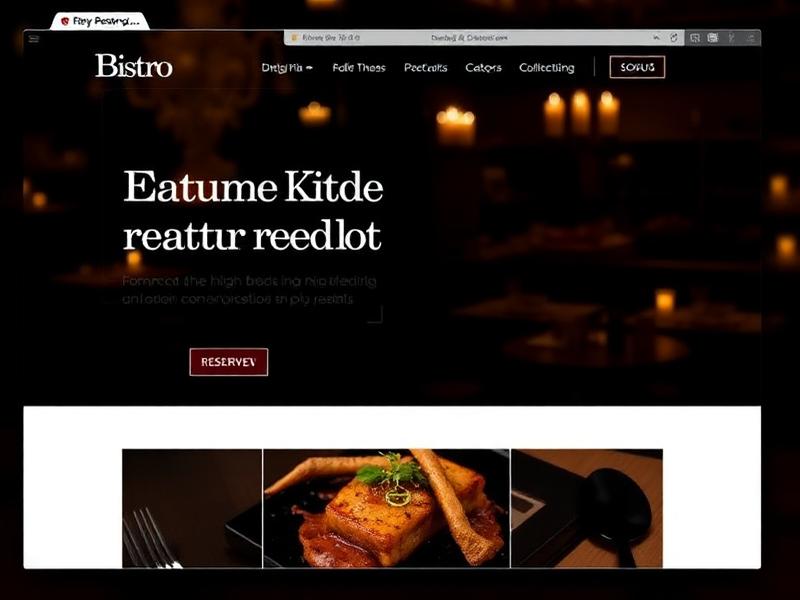 High-end culinary bistro landing page built by LaunchPad